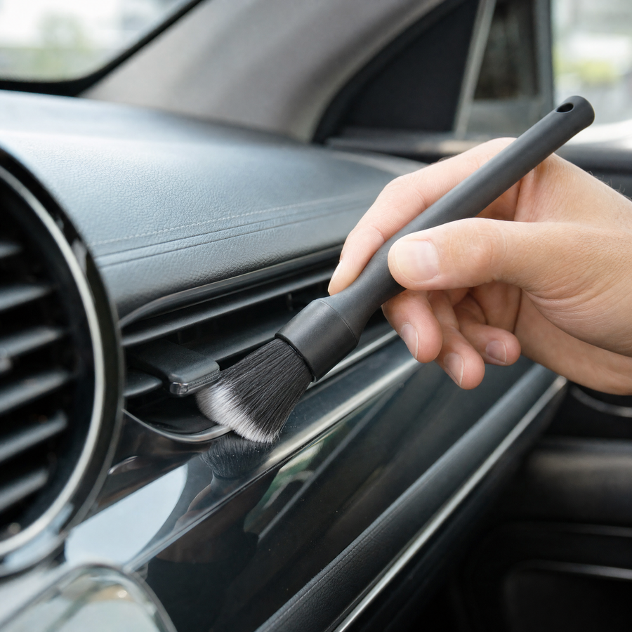 Brocha para limpiar el interior del coche
