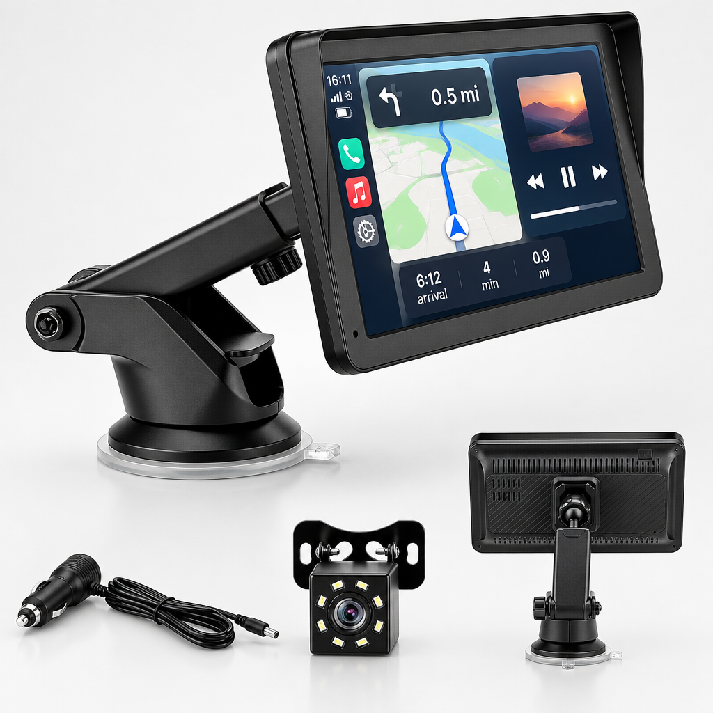 Pantalla CarPlay y Android Auto 7 pulgadas con cámara trasera