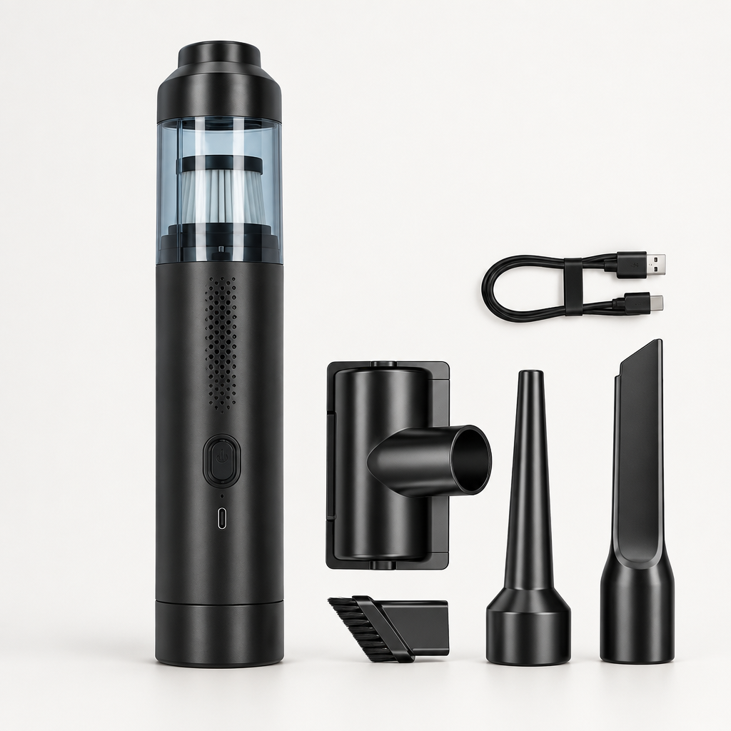Aspirador inalámbrico compacto para coche